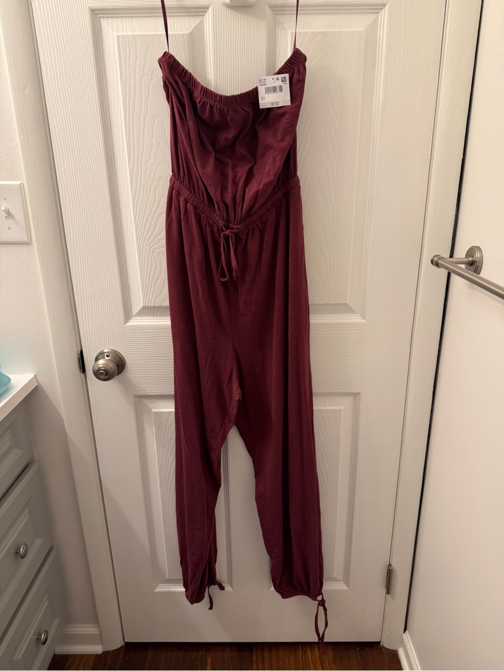NWT-American Eagle Outfitters Strapless Jumpsuit - Wine
